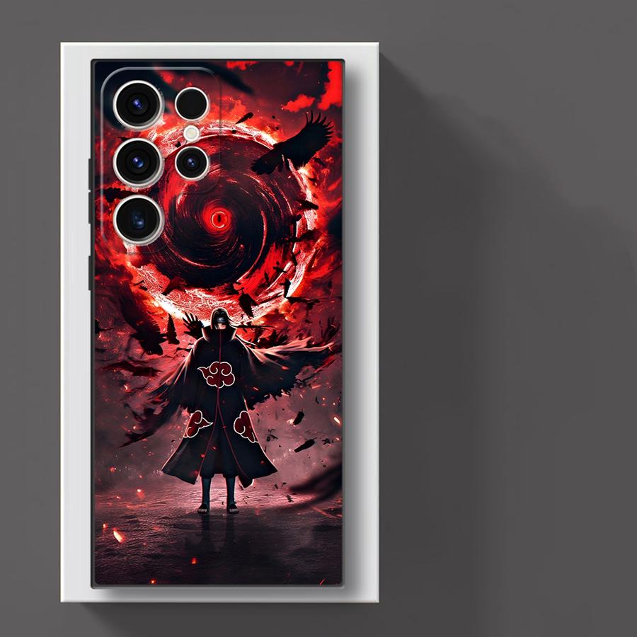 

Case for Samsung Galaxy S21 FE S23 Ultra S20 S24 Plus S25 Edge Black Soft Phone Cover Cool Uchiha Itachi Galaxy S25 Edge