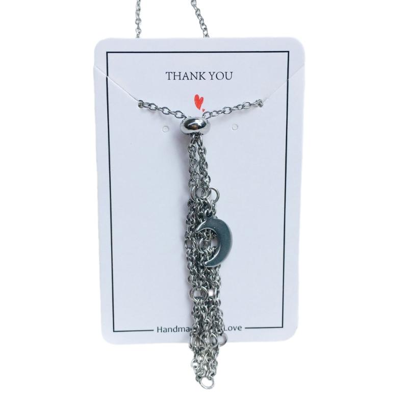 

Empty Stone Holder Replacement Necklace with Adjustable Length Making Accessories for Stone Pendant Necklaces Jewelry L