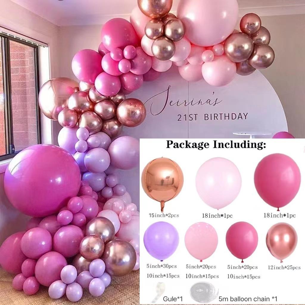Vintage Balloon Chain Birthday Party Balloon Package Wedding Wedding Arrangement Latex Balloon Chain Set