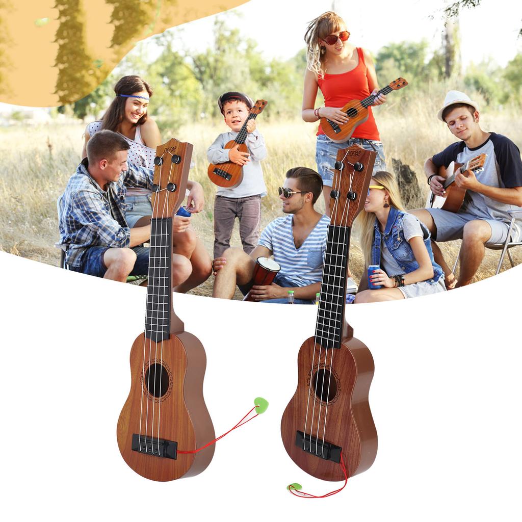 Kids Ukulele Guitar 4 String Educational Lifelike Portable Musical Ukulele Toy for Beginners Type 1