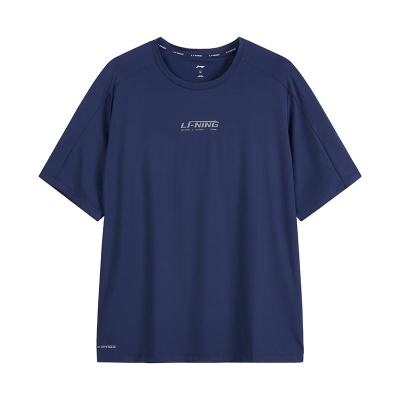 Li Ning T Shirt Men s Dark Ship Blue ATSV389-10 L