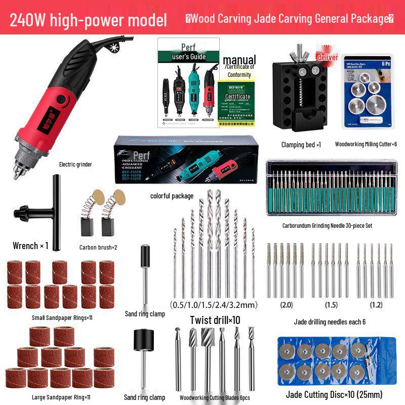 Mini-Hand-Elektroschleifer für Holzschnitzerei, Jade-Politur & Gravur