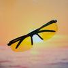 Vision Fashion Glasses Smart Lenses Fashionable Black Frames And Yellow Glasses Modern Fashion Casual Use