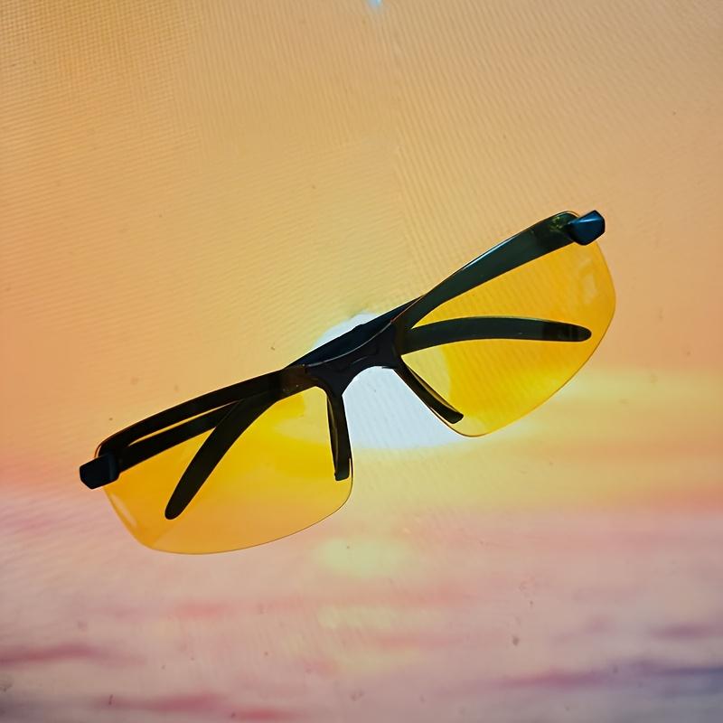 Vision Fashion Glasses Smart Lenses Fashionable Black Frames And Yellow Glasses Modern Fashion Casual Use