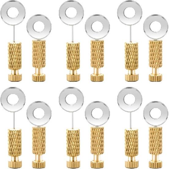 YUSBUTON Позиционирующие иглы для кожгалантереи - 12 шт. DIY Фиксирующие булавки для кожи для фиксации швов, разметки швов и точной прошивки… 12PCS