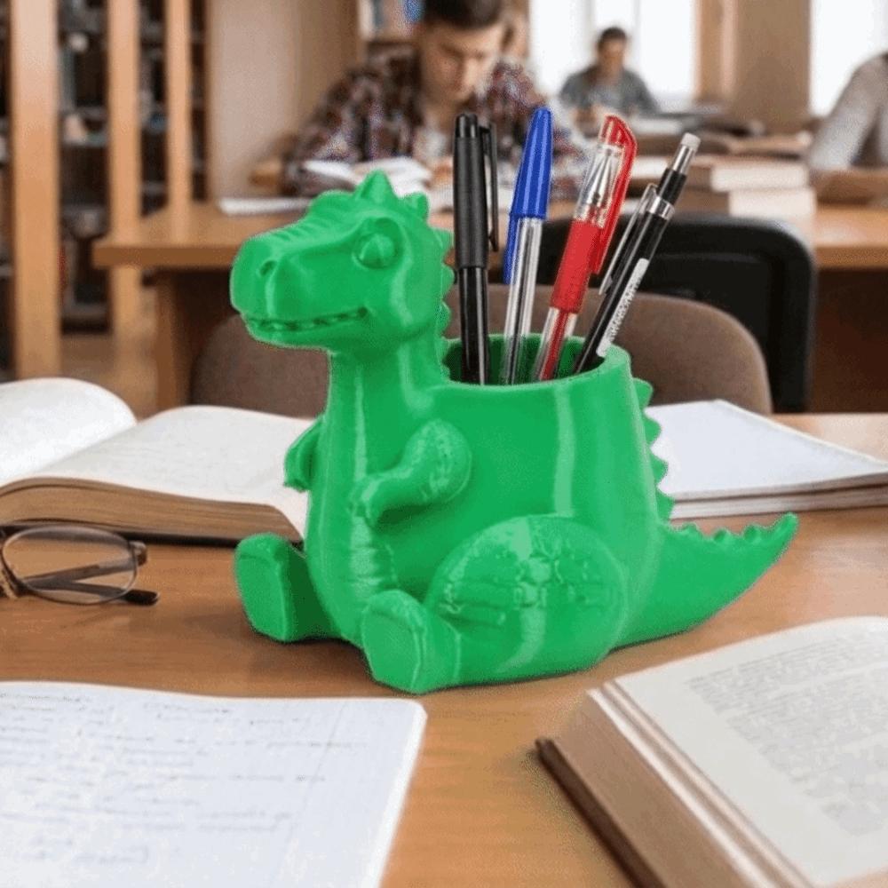 Cute Desk Organizer 3D Printed Pencil Holder Multi-Functional Dinosaur Pen Holder Desk Decor