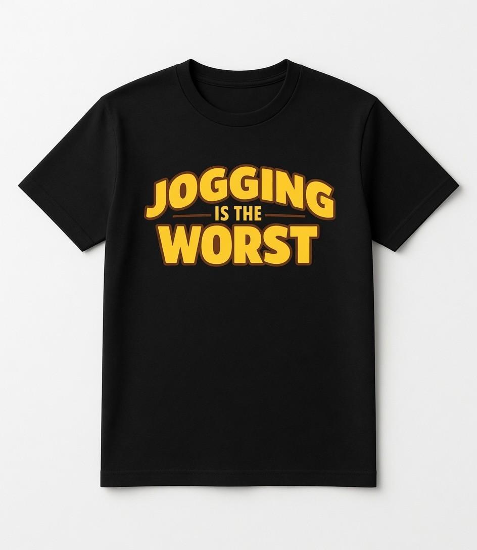 Jogging Is The Worst Funny Anti Running Graphic Tee Gift Shirt XXXL