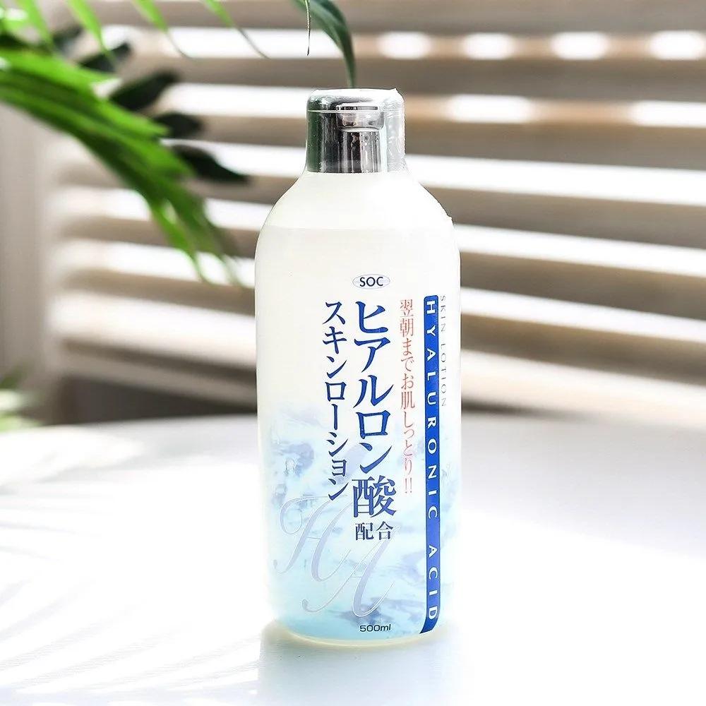 Large 500ml Japanese Hyaluronic Acid All-in-One Toner, a moisturizing skin lotion for men and women of all ages