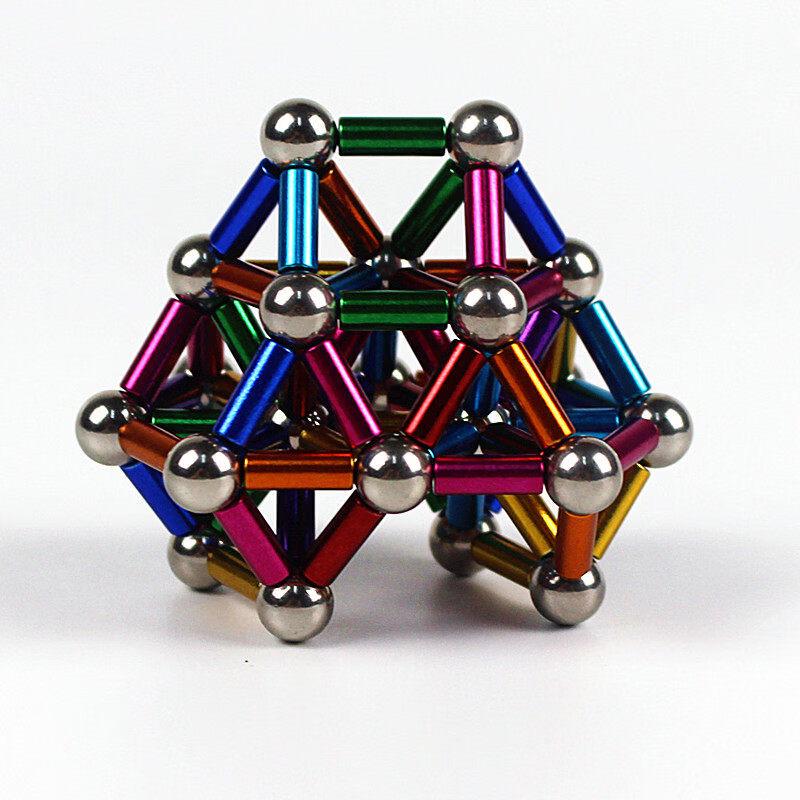 Colorful Magnetic Rods and Balls Construction Set