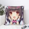 Pillow Case Super Kawaii Game Nekopara Chocola Vanilla Square  Pillow Cover For Living Room Bed Chair Fashion Pillowcases