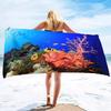 Sea World Beach Towel Cute Fish Bath Towel Polyester Ocean Coral Towels for Sport Spa Swim Yoga Travel Quick Dry Bikini Cover Up