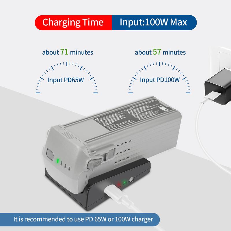 Battery Charger For DJI AIR 3/AIR 3S USB Single-Channel Rechargeable  Charging Quick Charge Accessories