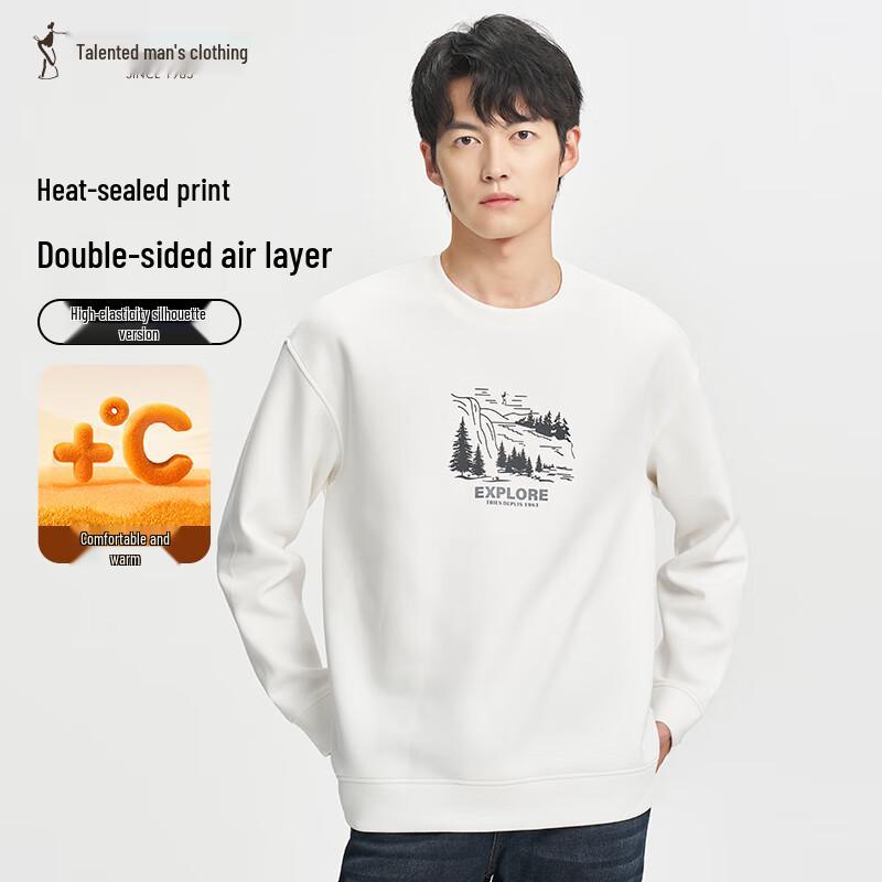 TRIES Men's Casual Round Neck Sweatshirt