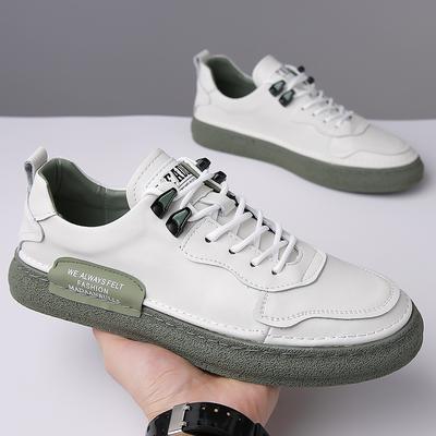 Trend Youth Men's Casual Leather Shoes Versatile Comfy Male Sneakers Outdoor Platform Leisure Walking Men Shoes