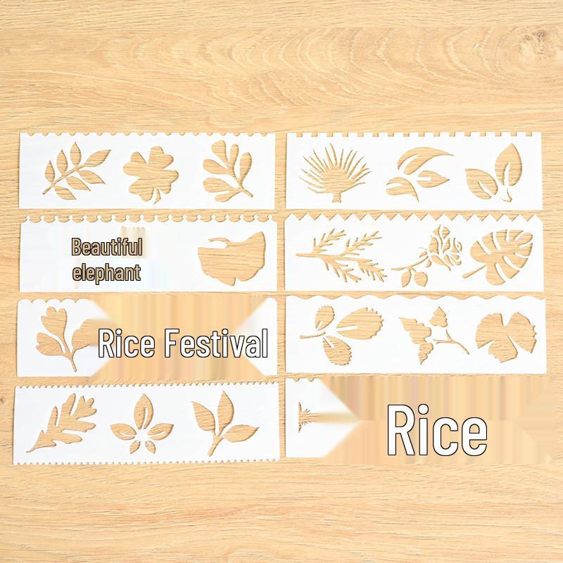 Children's Lace Notebook Ruler Set: 16 Style Templates for Drawing and Coloring (18.5 X 5.5 Cm)