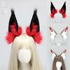 Handmade Demon Ear Headband Cosplay Accessory Alastor Inspired Red Black Furry Animal Ears Anime Convention