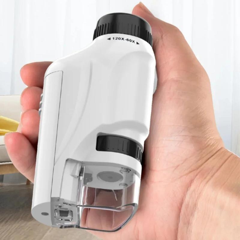 *Microscope 60-120x Lab Handheld Microscope Battery Powered Microscope With LED Light Kids Science Microscope