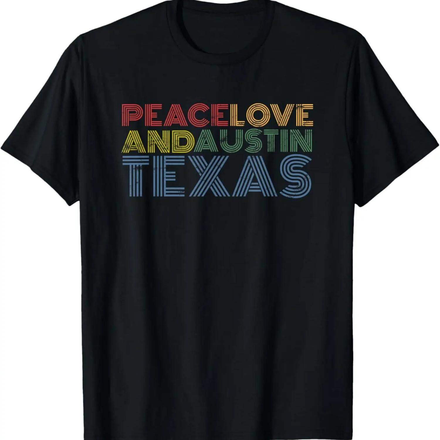 Austin Texas retro vintage peace love T-Shirt S