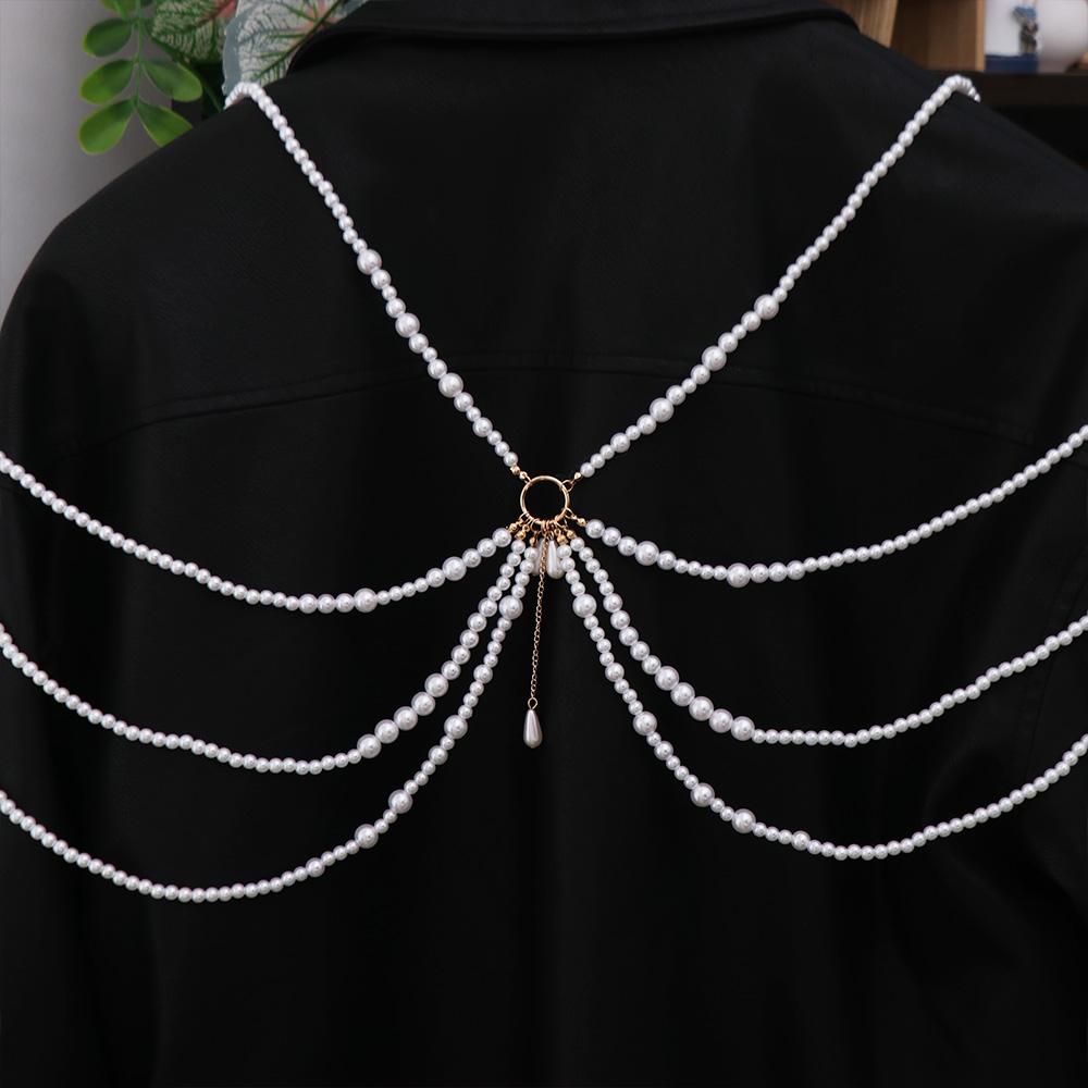 Belt Pearl Waistband Tassel Belly Chain Elegant Multilayer Pearl Waist Chain Dress Accessories