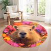 Capybara1 Round Area Rug Design for Kitchen Living Rooms Entryway Decorate room Antislip Round Carpet Office home decor Wedding Party Gift