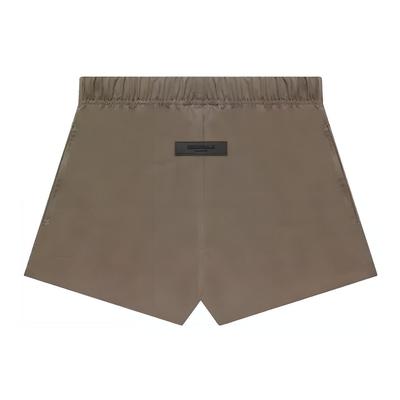 Essentials Fw22 Dock Shorts With Elastic Waist And Logo Men Bottoms Wood-Brown FOG-FW22-567