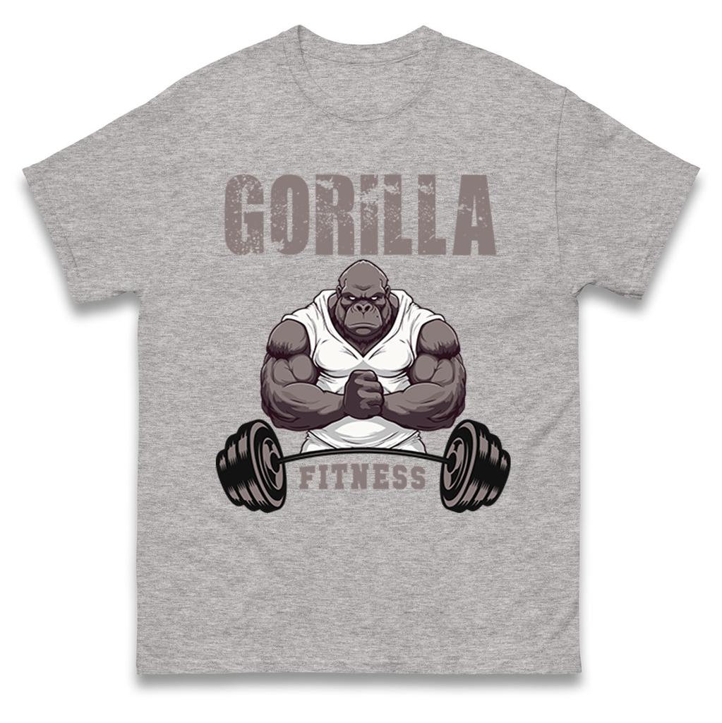 Gorilla Fitness Mens Gym Graphic T Shirts Gym Were Weightlifting Bodybuilding Tee Woman Man Casual Cotton Shortsleev Tops