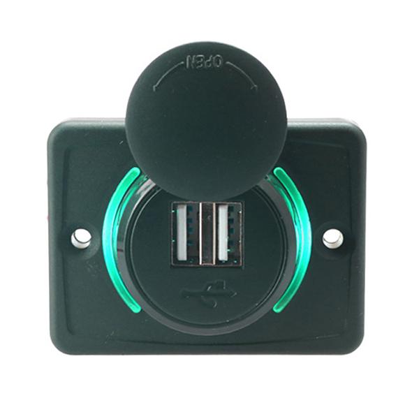 12-24V 3.1A PD QC3.0 2.1A Dual USB Charger Car Modified Socket Motorcycle Boat Utv Camper Caravans Universal Modified Charger
