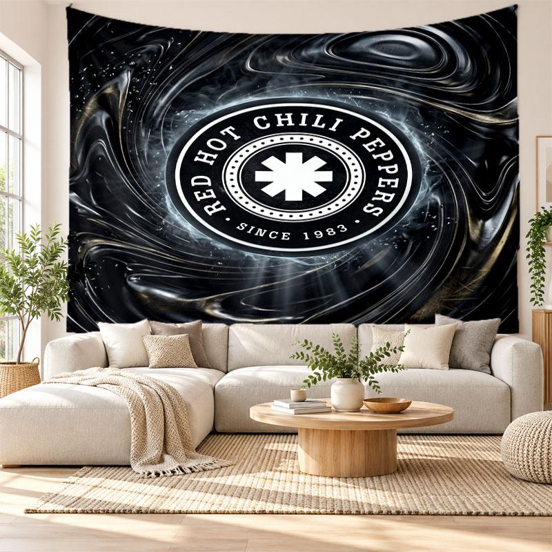 Arazzo da Parete Red Hot Chili Peppers, Appeso a Parete in Tessuto Morbido, Sfondo Decorativo per Camera da Letto Arte Murale per la Casa