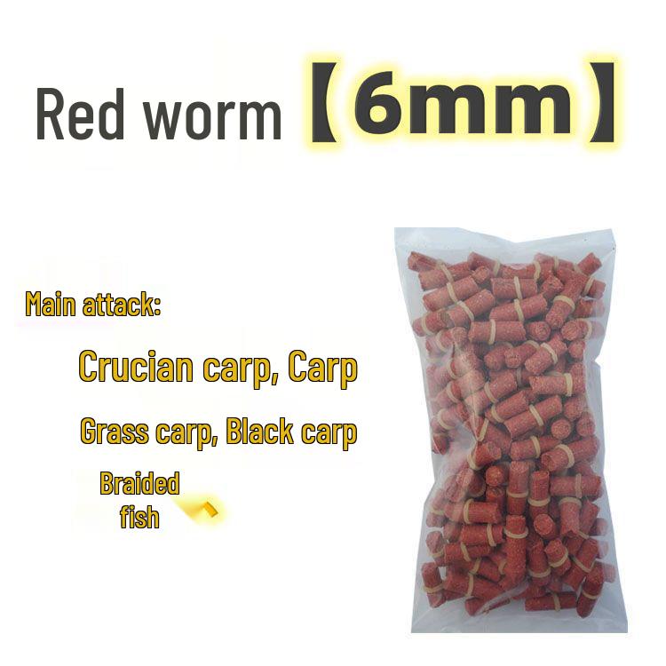 Fruchtsäuregranulat für Rotwürmer zum Wildangeln: Karausche, Graskarpfen, Regenwurm-Köder.