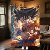 1pz Coperta in Flanella con Stampa Son Goku, Alta Qualità per Tutte le Stagioni, Decorazione per la Casa, Calore e Comfort, Perfetta per Regali di Natale