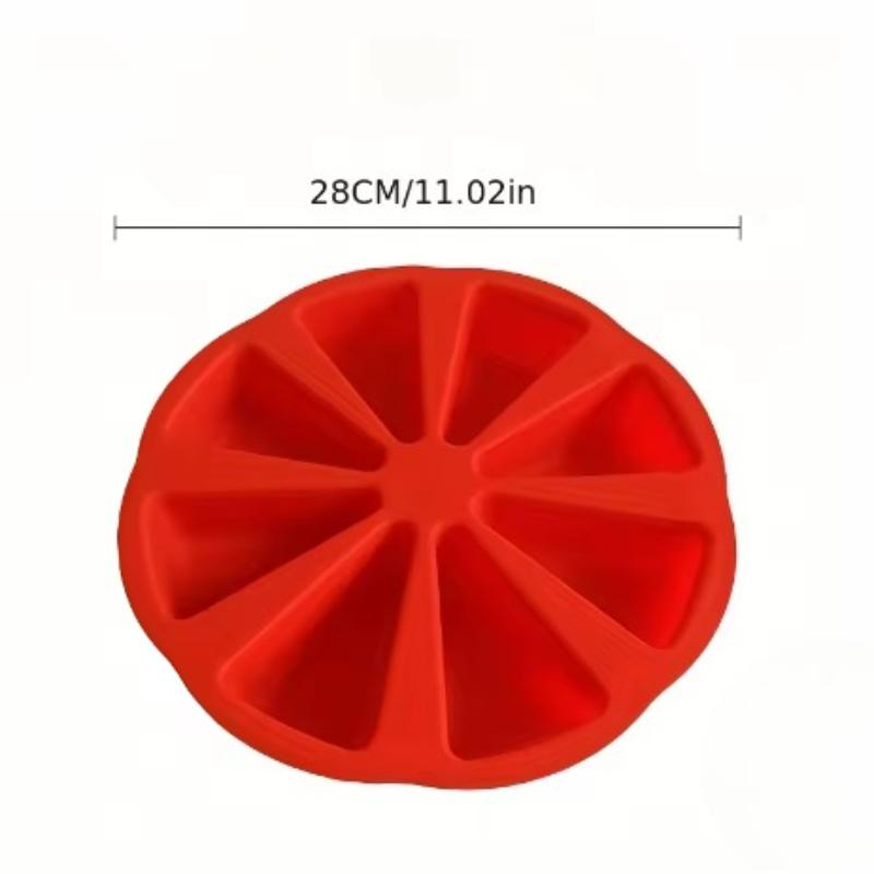 Set di 1 pezzo di stampi triangolari in silicone per torte - Adatto per teglie antiaderenti a 8 cavità per brownies, pancake, cupcake, ecc.
