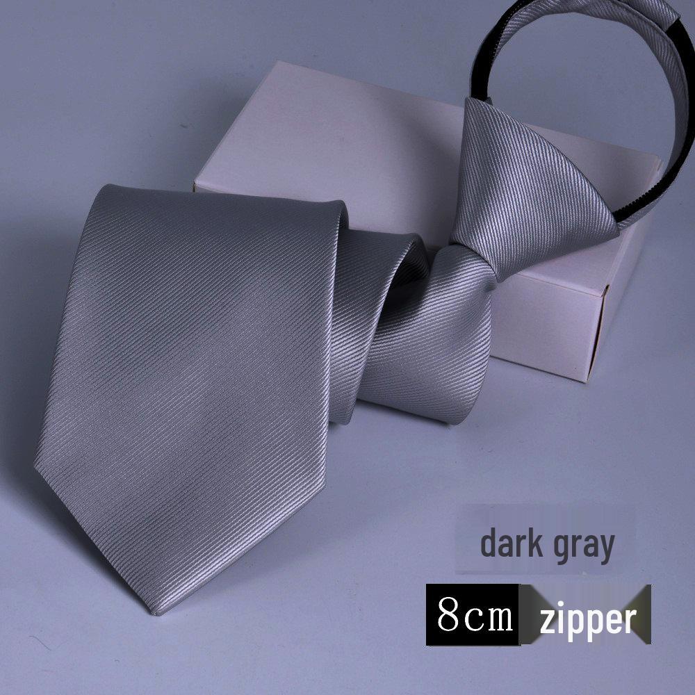 Wine Red Professional 8cm Men's Easy-Pull Solid Tie - Ideal for Business and Graduations