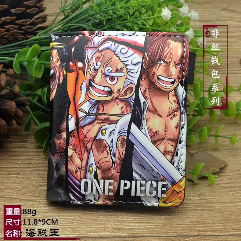 Anime One Piece Wallet Luffy Zoro Tony Tony Chopper PU Print Coin Purse Cartoon Kawaii ID Card Holder Short Wallet Kid Gifts