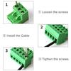 10 Set 3 Pin 2.54MM Pitch Screw Terminal Block Connector for 28-16AWG, Pluggable Quick Connector-Phoenix Type Connector