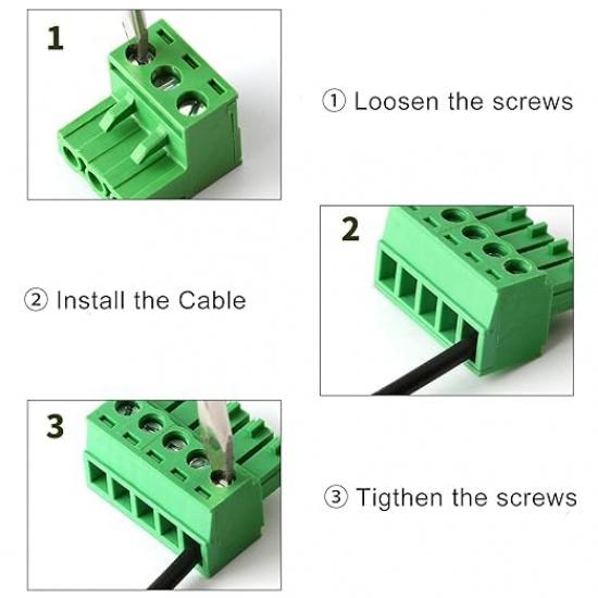 10 Set 3 Pin 2.54MM Pitch Screw Terminal Block Connector for 28-16AWG, Pluggable Quick Connector-Phoenix Type Connector