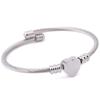 Three-color Stainless Steel Wire Braided Bracelet, Cable, Titanium Steel Heart-shaped Bracelet, Rose Gold