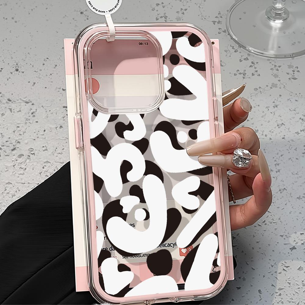 

Расписной чехол для телефона для iPhone 17 11 12 13 14 15 16 iPhone 17 12 13 14 15 16 Pro 17 12 13 14 15 16 Pro Max Высококачественный расписной милый чехол для телефона с животными iPhone 17 Pro розовый