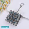9 Keys Led Keyboard Key Toy Mechanical Keyboard Axis Tester Stress Relief Diy Fidget Button Keycap Fidget Keychain Toys Gift