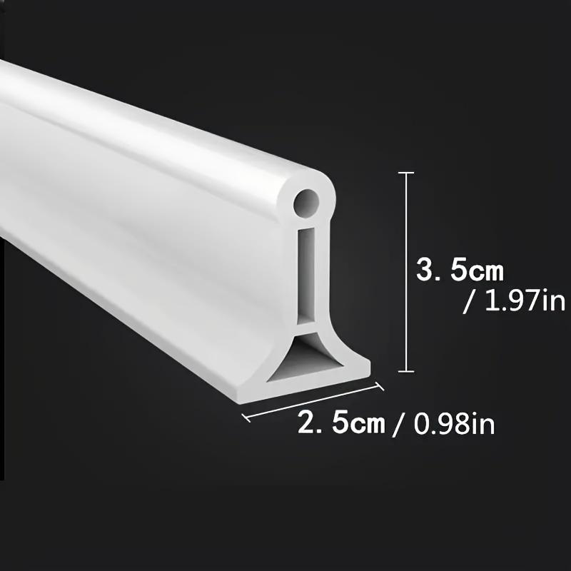 

1 шт. Самоклеящийся силиконовый барьер для воды в ванной комнате, Гибкий водонепроницаемый уплотнитель для душа, кухни, раковины, туалета 1m белый