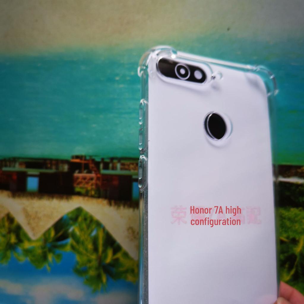 Hochwertige transparente Lanyard-Handyhülle für Huawei 7A mit Fingerabdruck, militärtaugliches TPU, sturzsicheres Design.