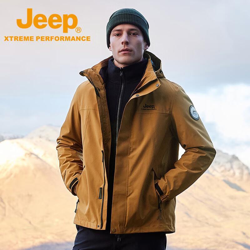 JEEP Men s 3-in-1 Waterproof Fleece Lined Jacket S
