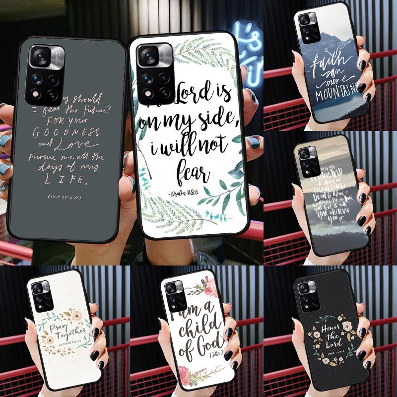 Bible Verse Quotes Case For Xiaomi Redmi Note 14 13 Pro 12 11 9 10 9S 10S 11S 12S Redmi 13C 10C 12C 14C Cover