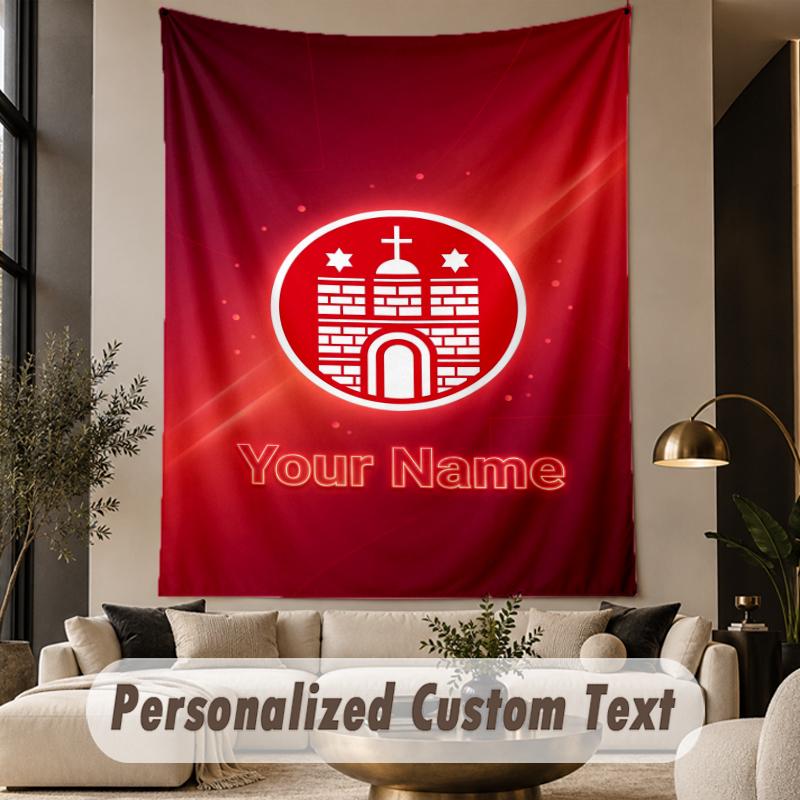Custom Text Tapestry FC St. Pauli Print Wall Tapestry Indoor Living Room Wall Decor