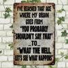 Vintage Humorous Metal Sign 20x30cm Retro Garage Cafe Garden Decor Unique Gift