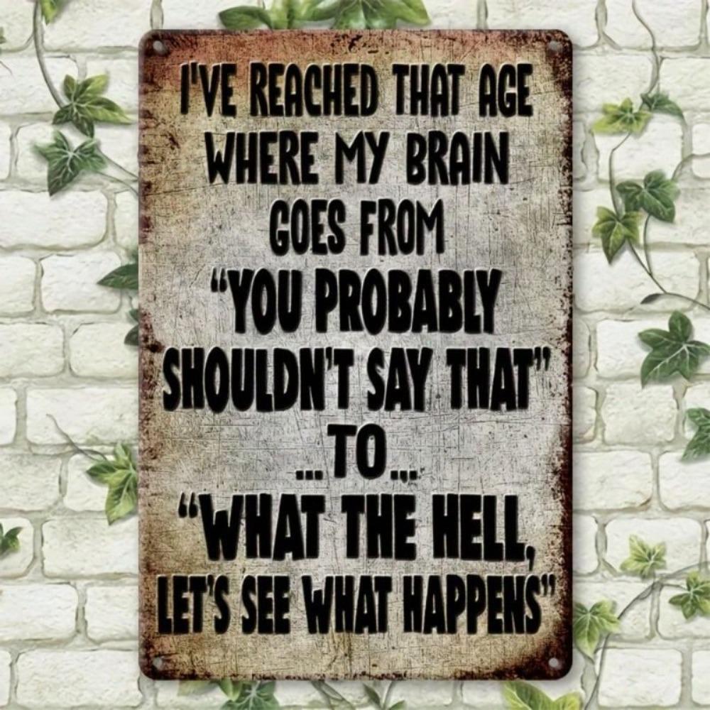 Vintage Humorous Metal Sign 20x30cm Retro Garage Cafe Garden Decor Unique Gift