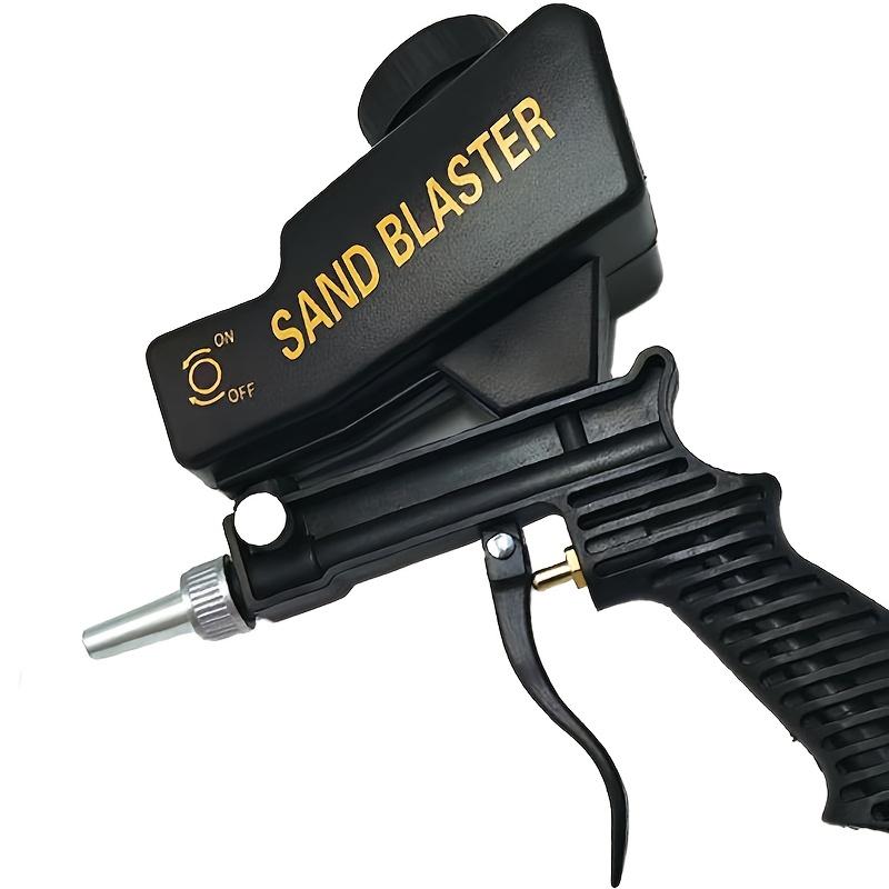 Handheld Mini Pneumatic Sandblasting Gun with Adjustable Abrasive Control Handle and Low Air Consumption7.1Cubic feet/Minute air