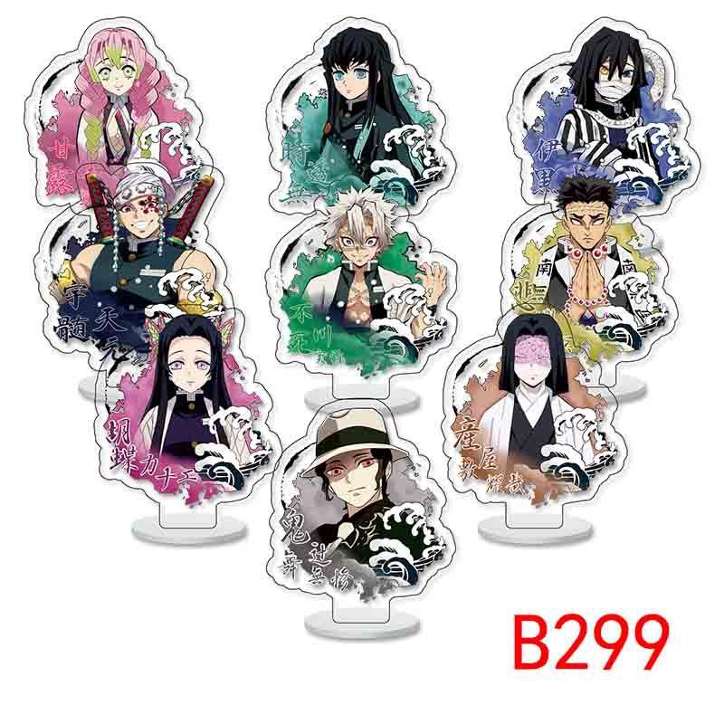 Collection de mini socles Demon Slayer 9 pièces Collection acrylique transparent Socle 6cm Collection jouets anime date de naissance cadeau unisexe