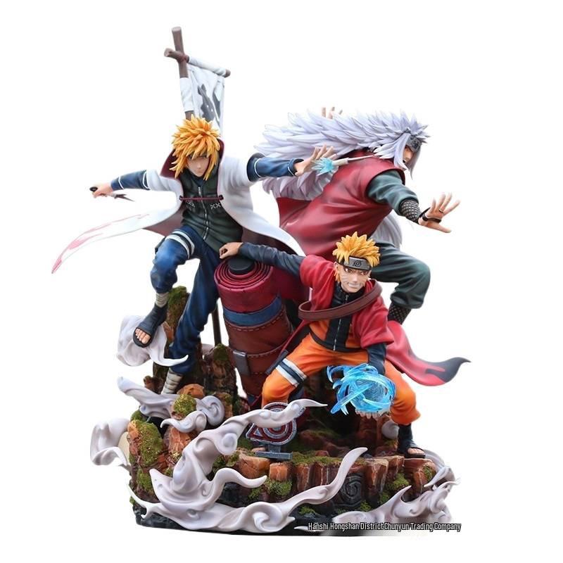 Naruto Kizuna Shukumei Uzumaki Naruto, Jiraiya & Minato Statue Ornament Blind Box