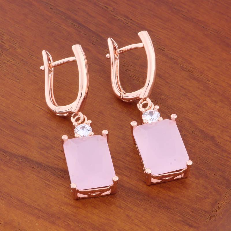 

European-America Geometric Colorful Zircon Earrings: Vintage & Chic Women s Fashion Accessories