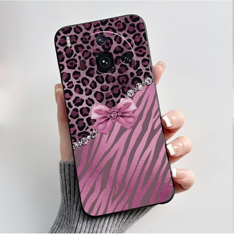 Printing Case For ZTE Nubia Z50S Pro 5G Funda ZTE Nubia Z60S Pro 5G Cover Soft Silicone Black Shell Cute Flower Cartoon Casing